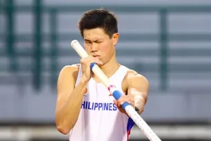 Filipino pole vaulter EJ Obiena at the 2025 Southeast Asian Games in Bangkok, Thailand. POC Media/File.