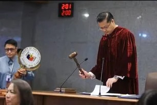 Senate President Sherwin Gatchalian opens the impeachment trial of Vice President Sara Duterte at the Senate on July 6, 2026. Senate of the Philippines photo