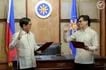 Former DILG Secretary Benhur Abalos takes oath as Cabinet Secretary, July 8, 2026. Handout/PCO