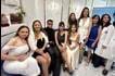 Natasha Ledesma, Sabrina M, Jeric Raval, Aryana Lopez, Ynez Veneracion, Katrina Paula, and Pia Moran (in blue) attend Cindyrella opening. Josh Mercado