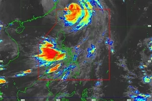 Typhoon "Inday" as of 10:00 a.m. on July 11, 2026. Handout/DOST-PAGASA