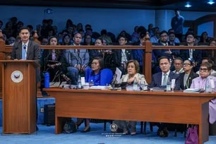 The House prosecution panel presents NBI Senior Agent John Mark Calilung, from the Cybercrime Investigation Unit, to testify on the Article IV charges of culpable violation of the Constitution, high crimes, and betrayal of public trust during the impeachment trial of Vice President Sara Duterte on July 7, 2026. Joseph B. Vidal, Senate Social Media Unit