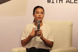 Filipina tennis sensation Alex Eala during her “Play Mind Games” meet and greet at Nike Fort in Taguig, July 13, 2026. Photo by Jonathan Cellona, ABS-CBN news.