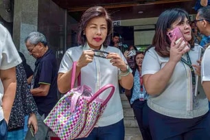 Usec. Zuleika Lopez, Chief of Staff for the Office of the Vice President, leaves the Philippine Senate after a brief visit on July 9. Lopez, who is scheduled to appear before the impeachment court on July 14, declined to reveal the purpose of her visit. Maria Tan, ABS-CBN News