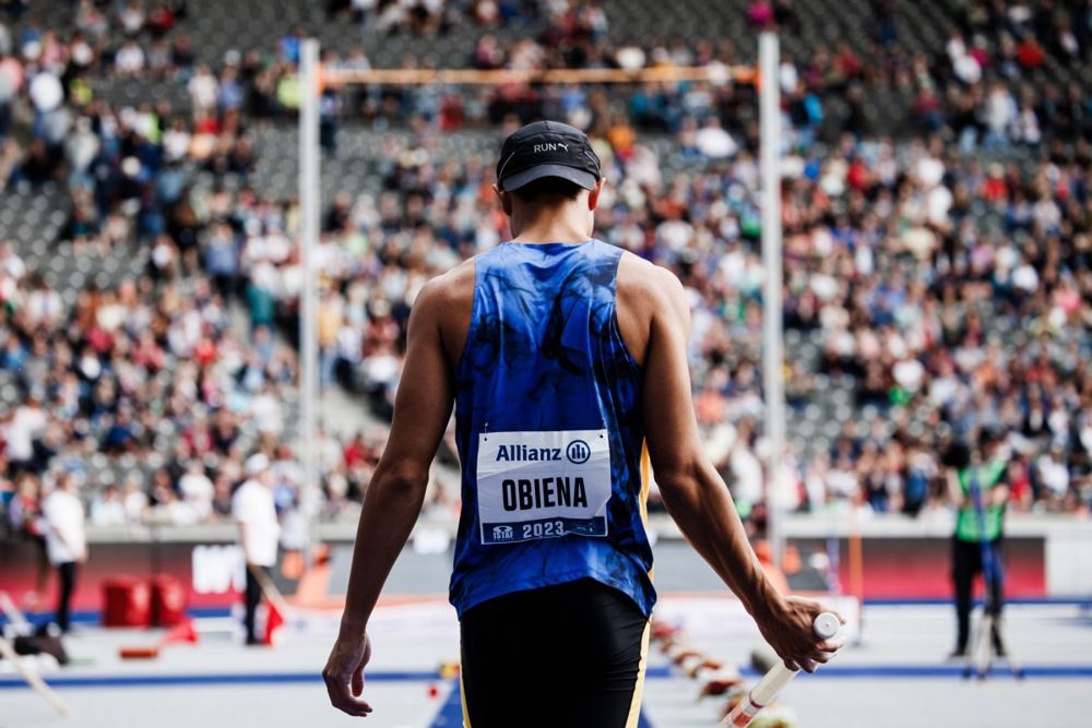 EJ Obiena of Philippines reacts prior to an attempt during the Pole Vault Men competition at the ISTAF Athletics Meeting in Berlin, Germany, September 3, 2023. Clemens Bilan, EPA-EFE/File.