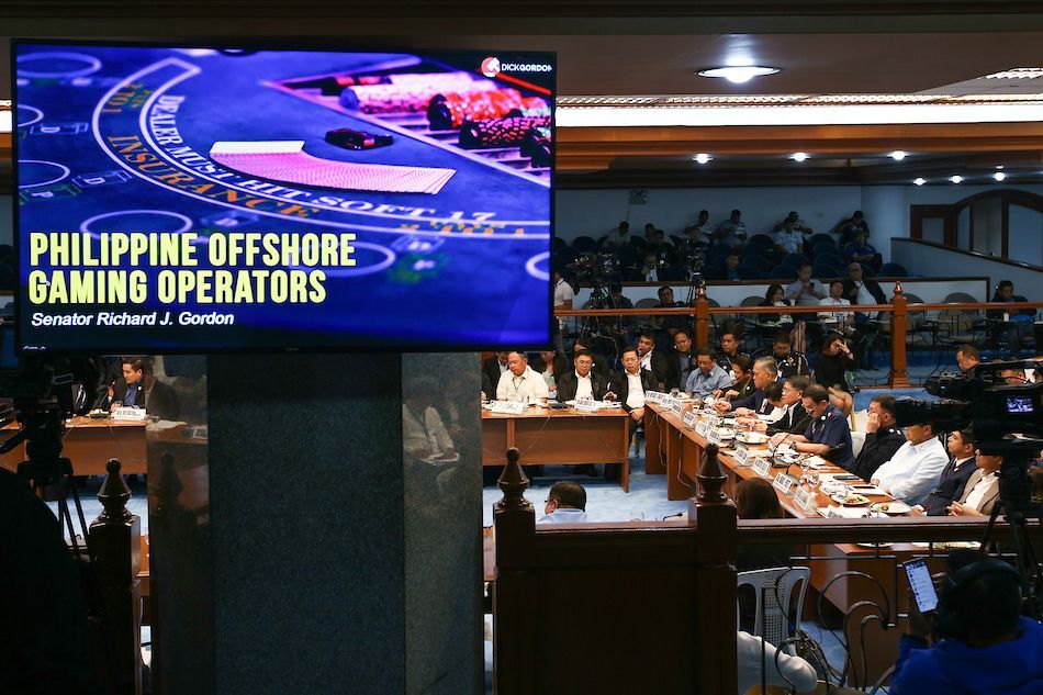 Officials from various government agencies attend the senate Inquiry on money laundering, crimes, and other illegal activities associated with the operations of Philippine Offshore Gaming Operators (POGOs) in the country, held at the Senate building in Pasay City on March 5, 2020. Jonathan Cellona, ABS-CBN News/File