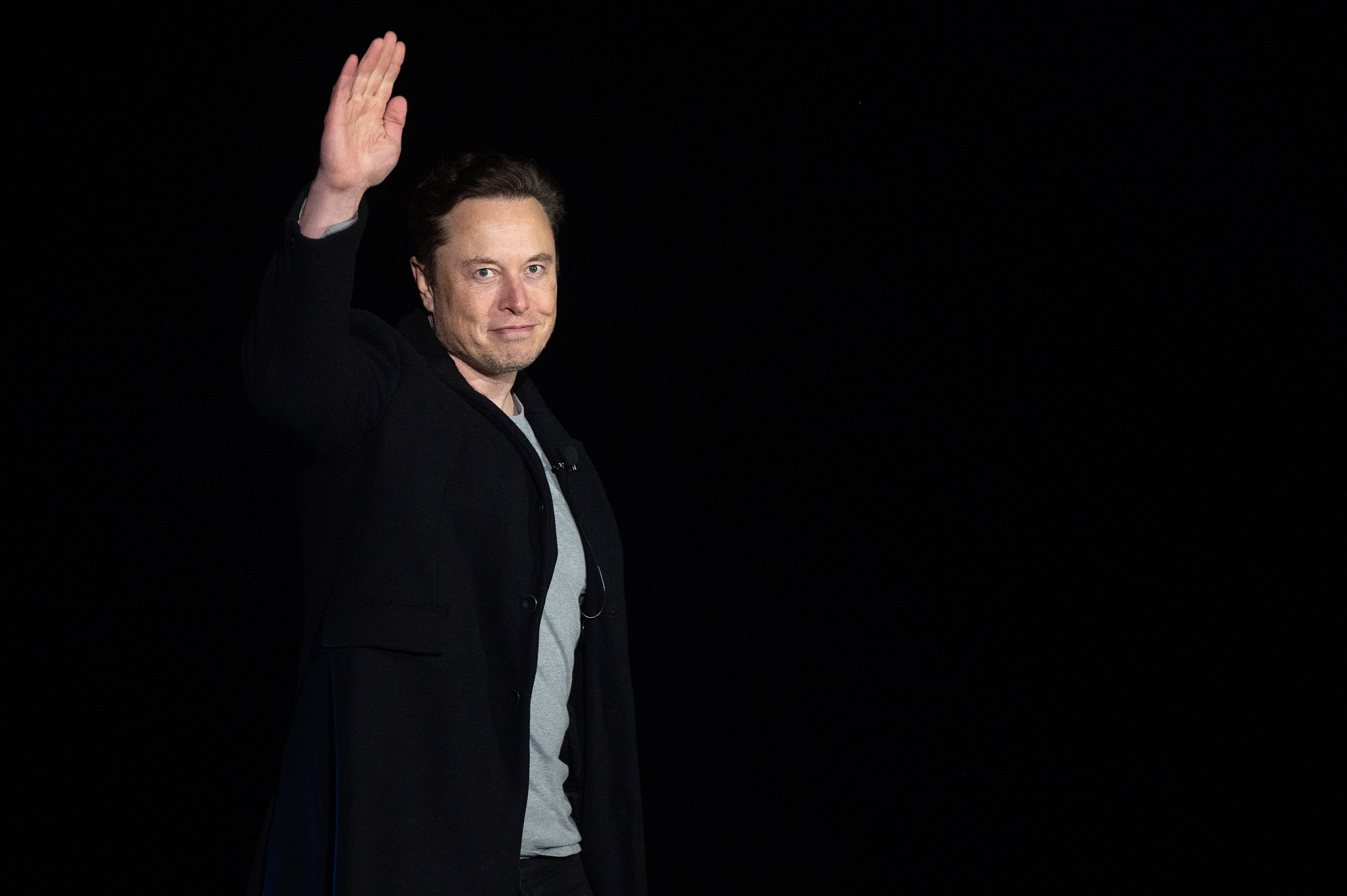 Elon Musk gestures as he speaks during a press conference at SpaceX's Starbase facility near Boca Chica Village in South Texas on February 10, 2022. Jim Watson, AFP/File