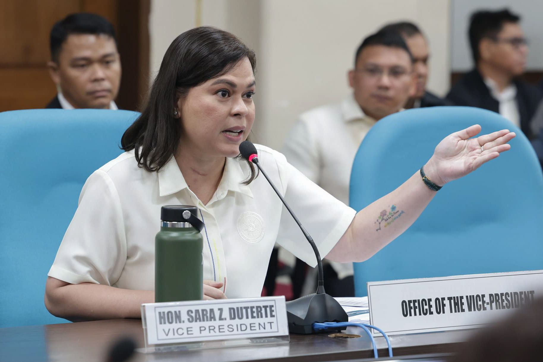 Vice President Sara Duterte attends a hearing for the Office of the Vice President's 2025 budget at the House of Representatives on August 27, 2024. Photo courtesy of the House of Representatives