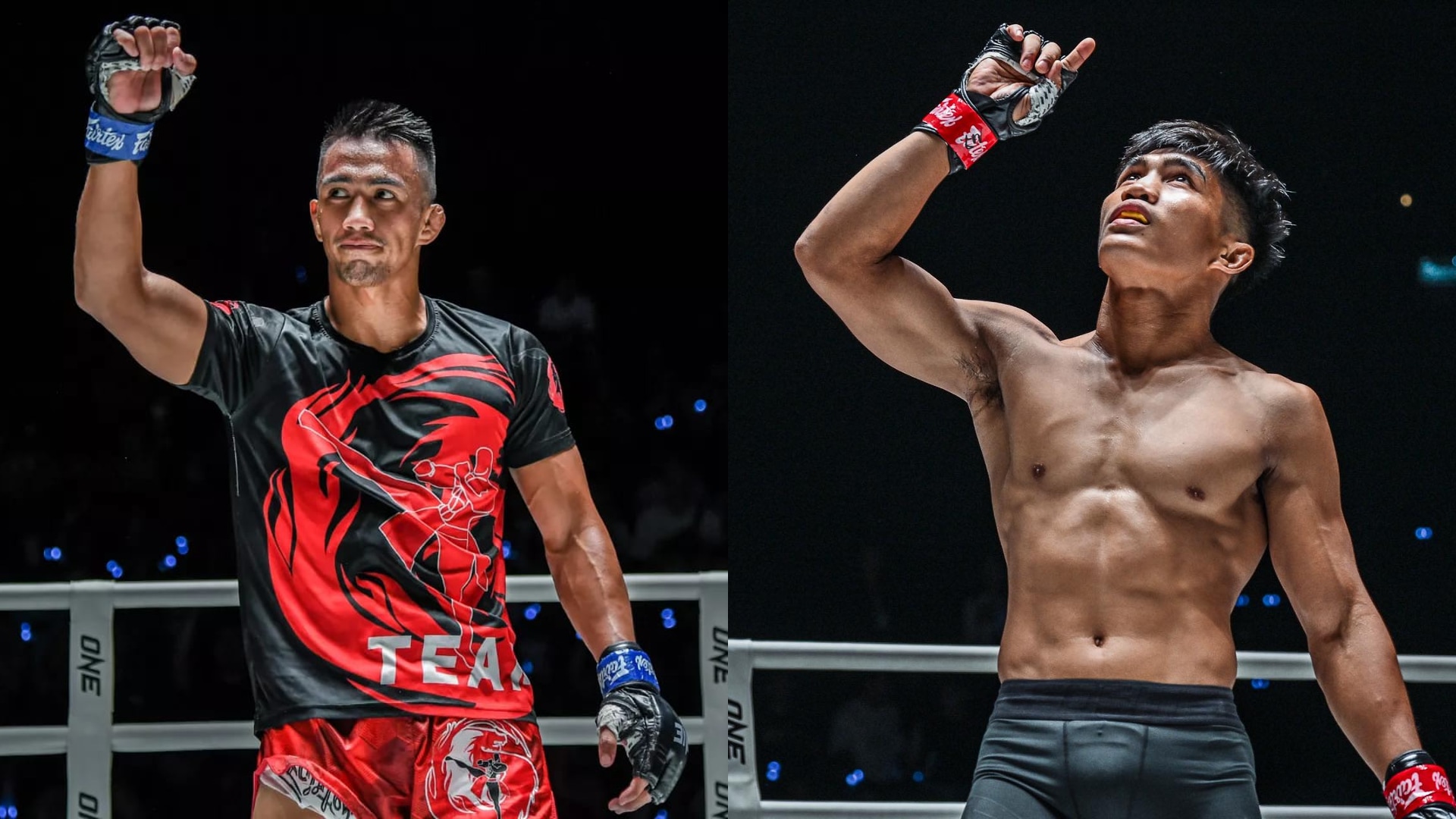 Filipino fighters Carlos Alvarez and Fritz Biagtan. Handout/ONE Championship