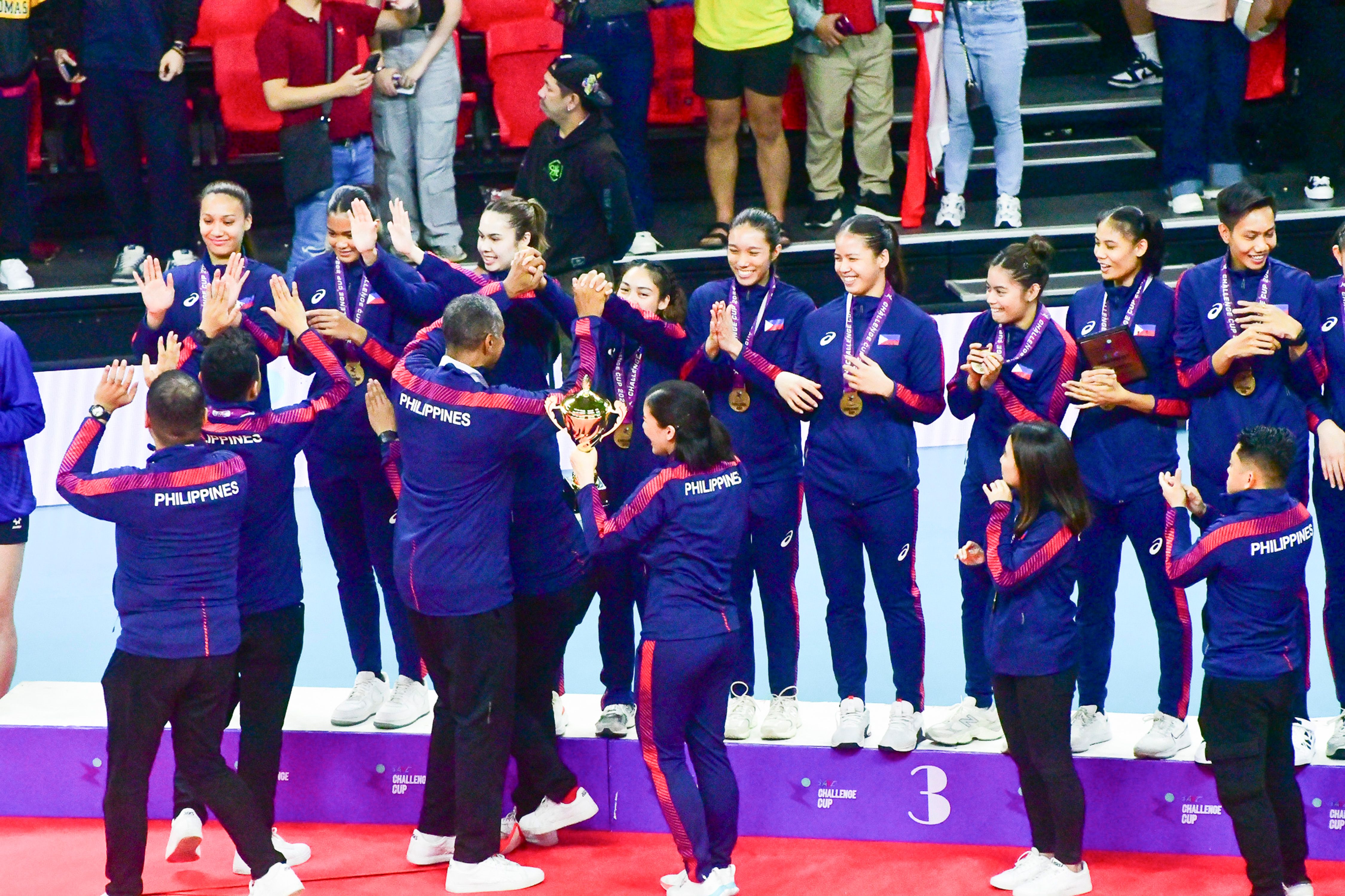 Alas Pilipinas receives bronze in the AVC Challenge Cup for women in Manila on May 29, 2024. Mark Demayo, ABS-CBN News/File