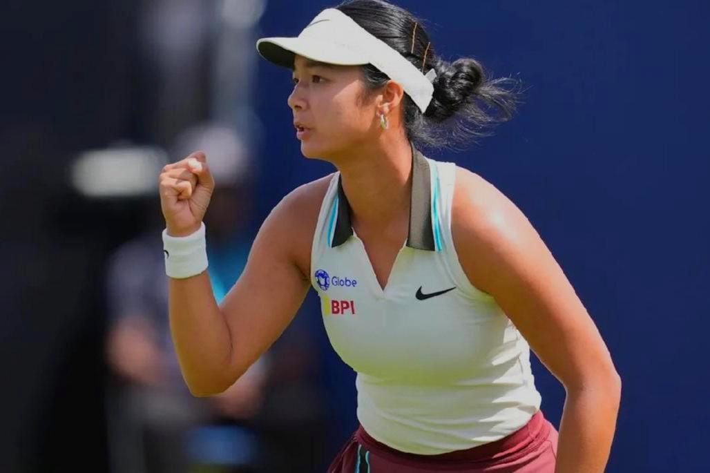 Filipina tennis star Alex Eala advanced to the finals of the Eastbourne Open by defeating Varvara Gracheva of France, 7-6 2-6 6-3, on Friday.  Owen Hammond /WTA