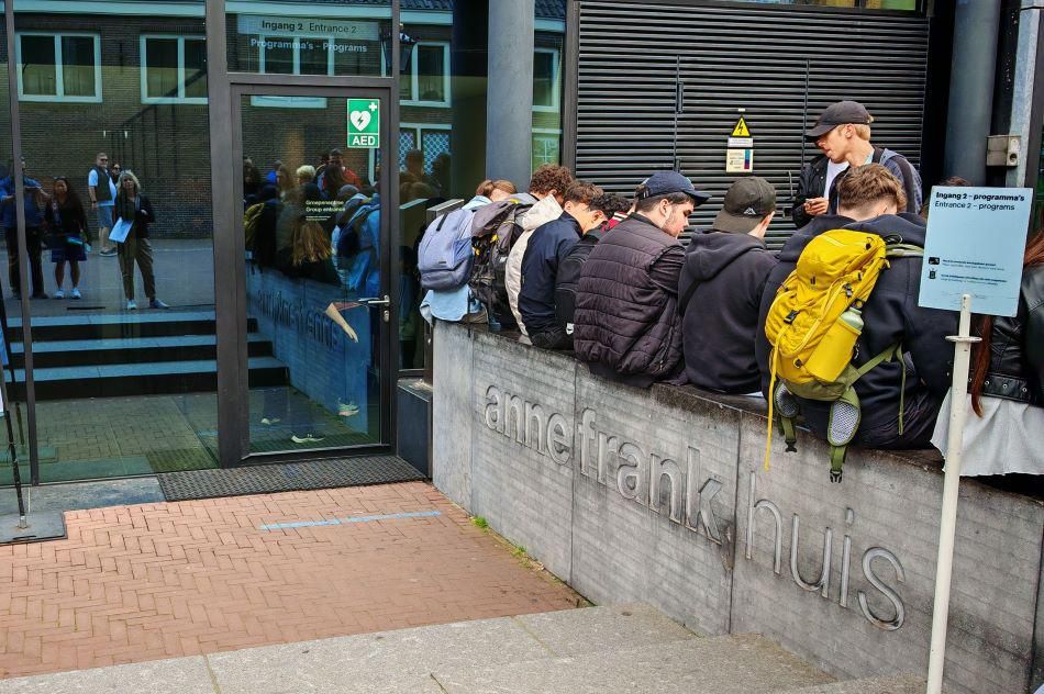 Visitors line up at the Anne Frank House Museum in Amsterdam, Netherlands. Arthur Fuentes, ABS-CBN News