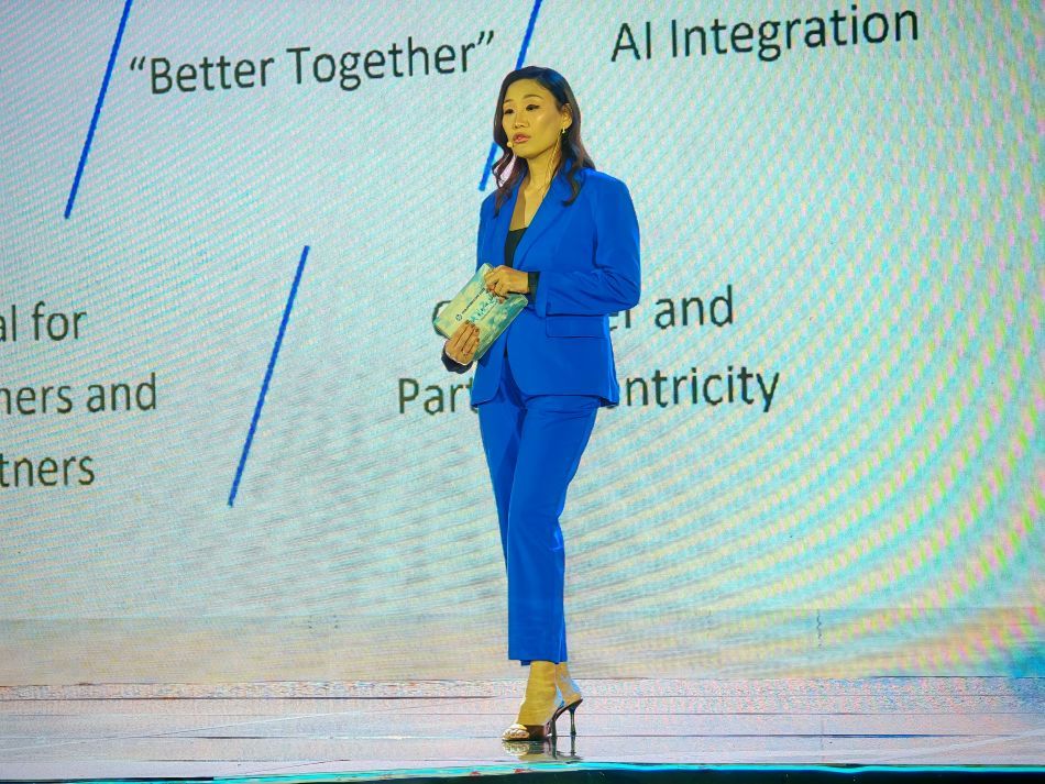 HP Philippines Managing Director Ida Ong-Co talks about the company's latest innovations during the HP Philippines Day 2025 event in Pasay City. Arthur Fuentes, ABS-CBN News