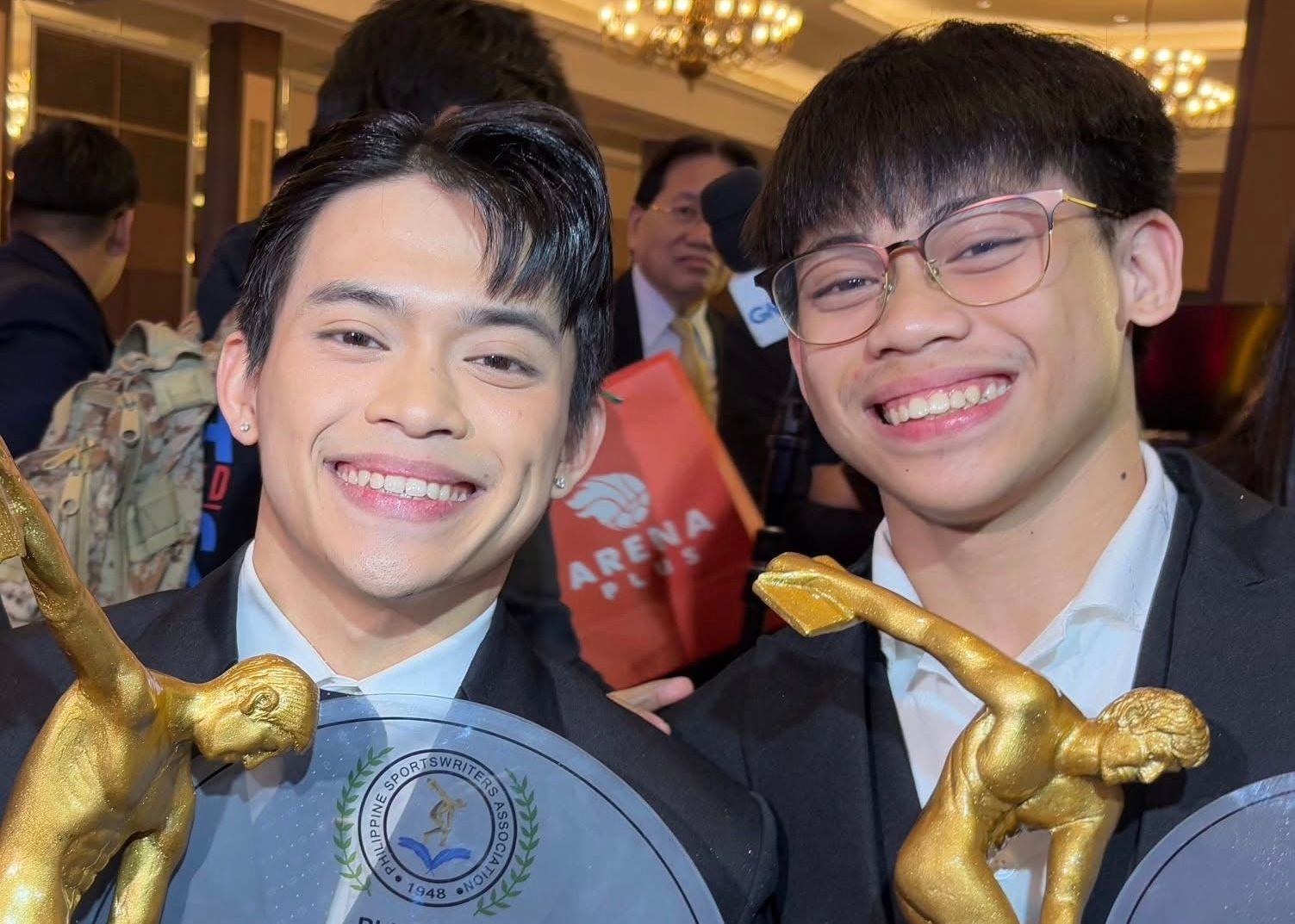 Brothers Carlos and Karl Eldrew Yulo during the 2024 PSA Awards Night, January 27, 2025 at the Manila Hotel. Dyan Castillejo, ABS-CBN News