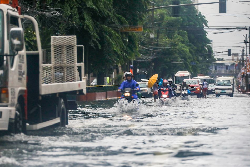 Gutter-deep floods inundate parts of España Blvd in Manila on July 22,2025. Mark Demayo, ABS-CBN News