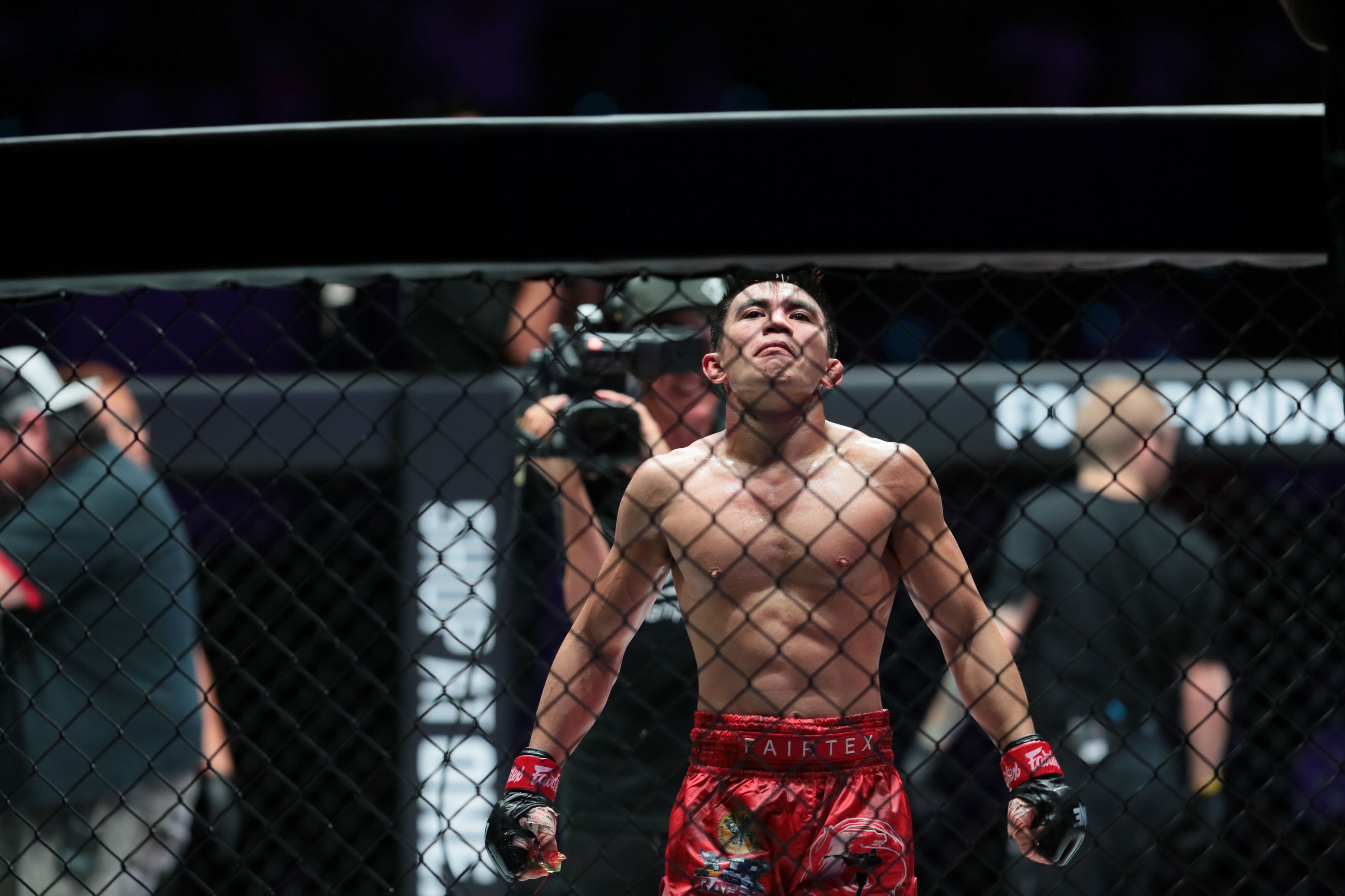 Joshua Pacio during his strawweight world championship match against Jarred Brooks for ONE 164 at the Mall of Asia Arena in Pasay City on December 3, 2022. George Calvelo, ABS-CBN News/File.
