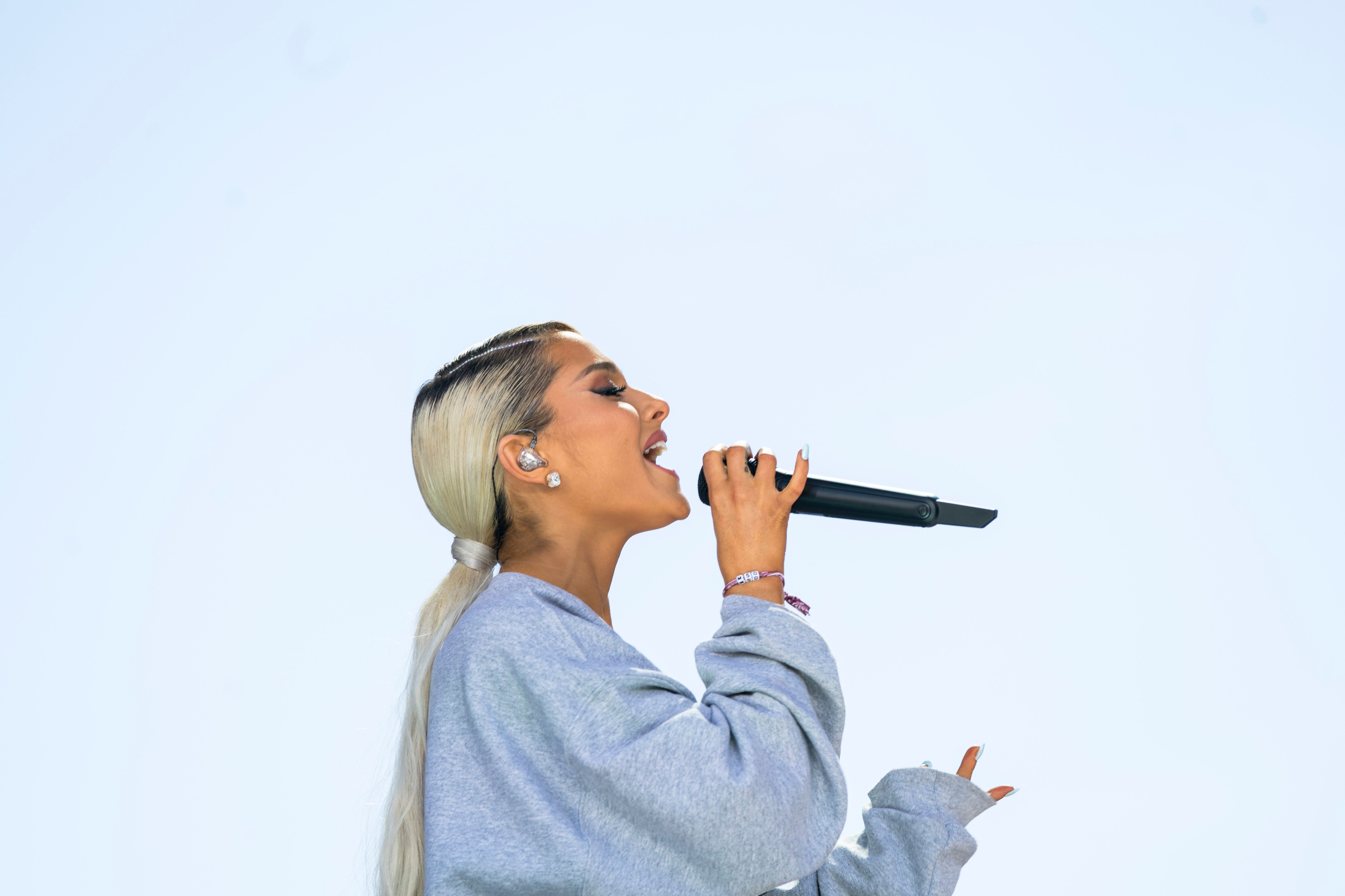 Performer Ariana Grande sings ‘Be Alright’ at the March For Our Lives in Washington, DC, USA, March 24, 2018. Jim Lo Scalzo, EPA-EFE/File.
